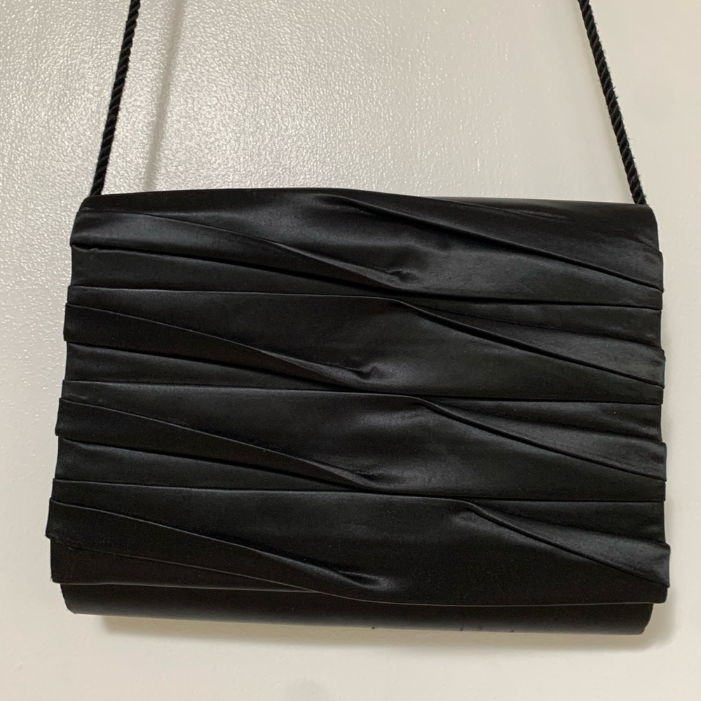 Whiting & Davis Black Satin Purse
